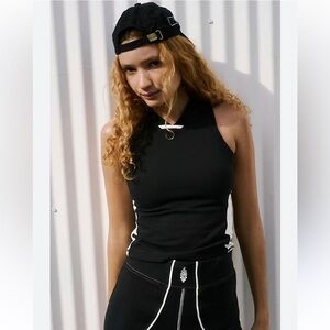 Free People FP Movement Powerwalk Tank in Black/White Combo Size XS New